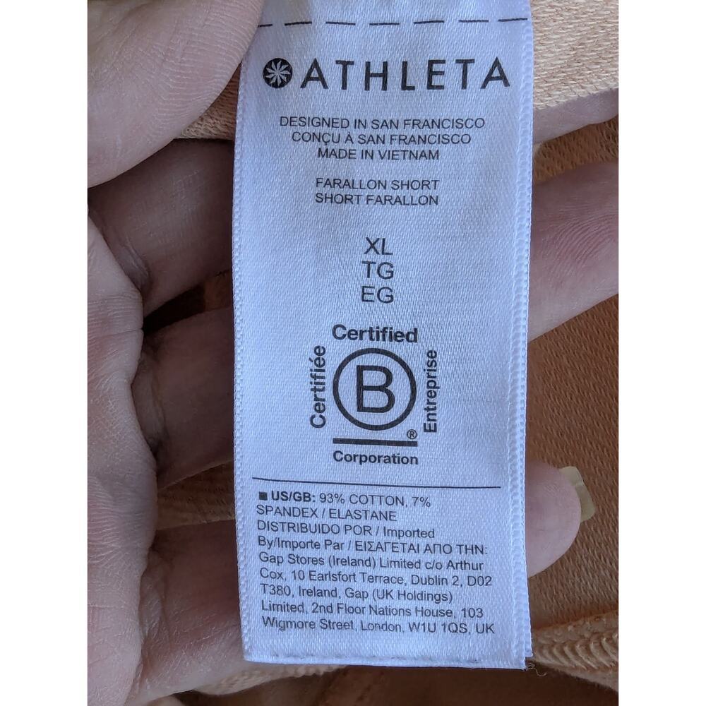 Athleta Farallon Shorts Womens XL Peach Pink Excellent Cotton Blend Athletic - Picture 6 of 9